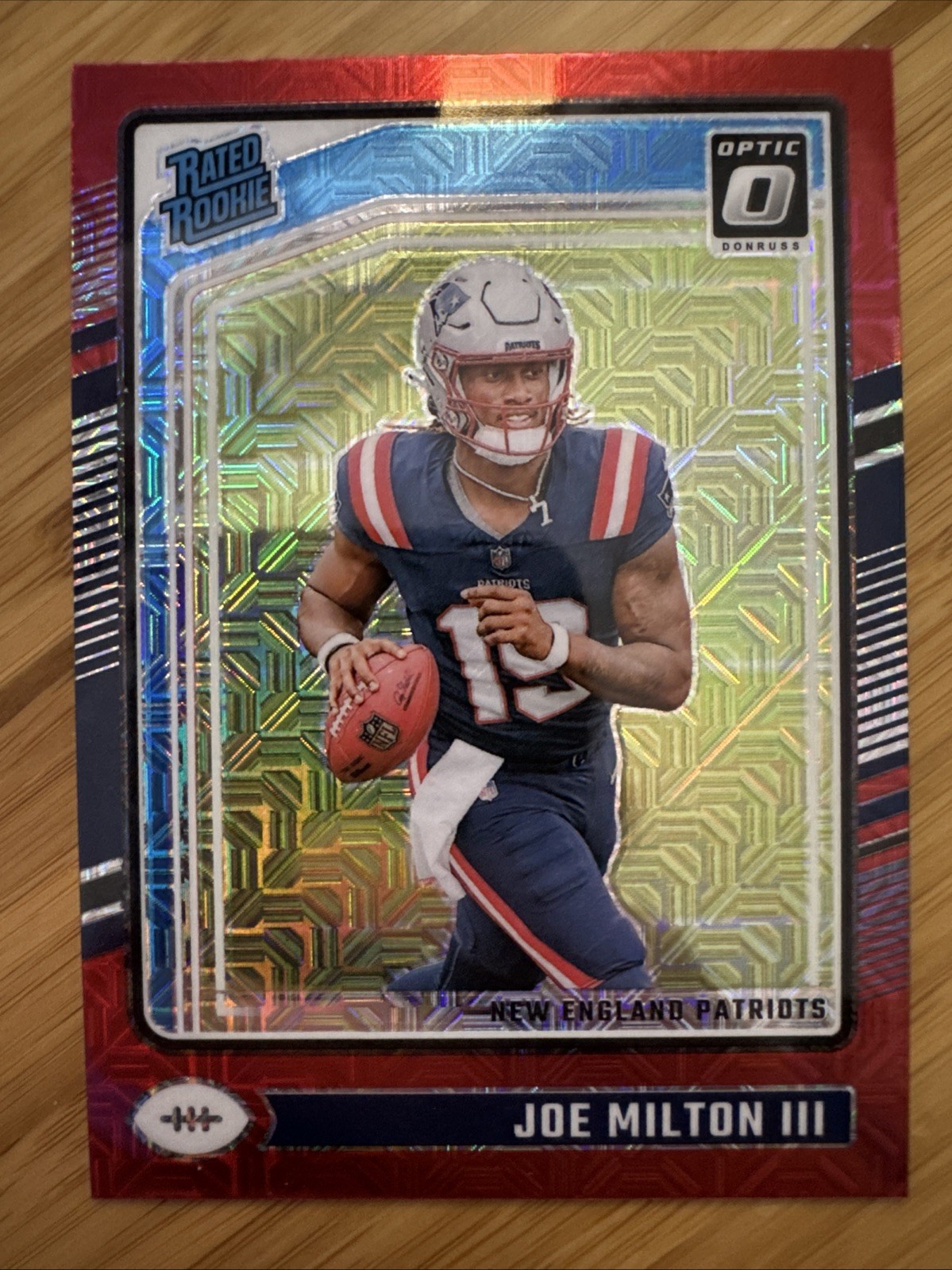 Joe Milton III 2024 Panini Donruss Optic - Rated Rookie Red Mojo Prizm RC #255