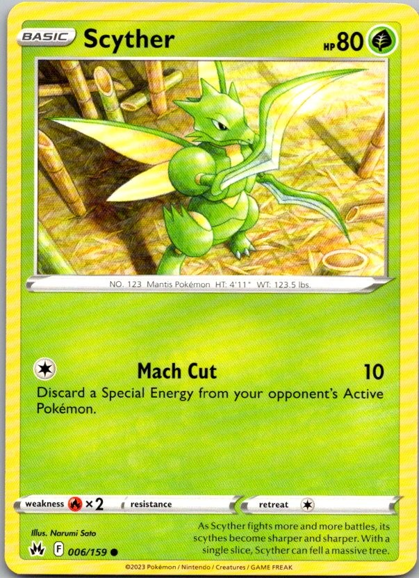 SCYTHER 006/159 CROWN ZENITH POKEMON