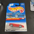 Hot Wheels Ferrari F355 Spider Red #1119 Blue Card Red Vintage Collectible Toy