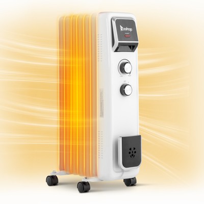 1500W Oil-Filled Radiator Heater Portable Electric Space Heater