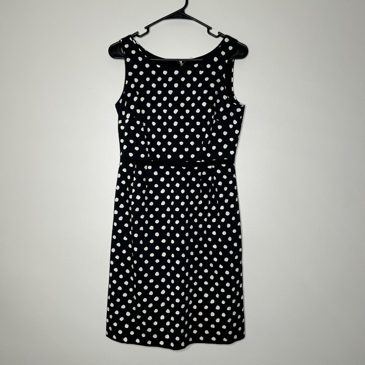 KATE SPADE 涼しげなドットプリーツドレス Kate Spade Dress Womens Sz 4 Black White Polka Dot A Line