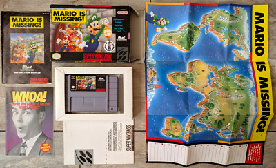 Sammlerzustand !  Mario is Missing SNES Spiel komplett OVP Anleitung CIB
