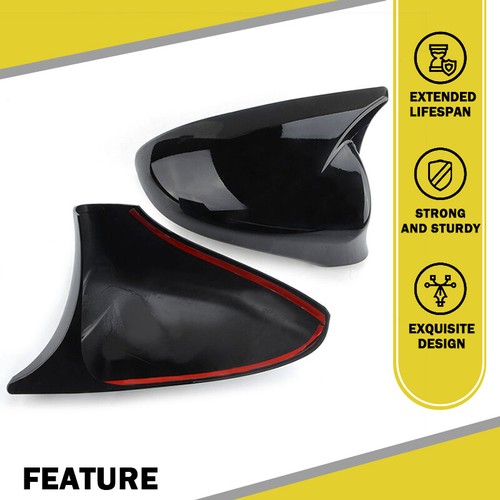 PARA LEXUS IS200 300/350 ES GS RC M Estilo Cuerno Negro Brillante Espejo Cubierta Tapa Borde - Imagen 8 de 13