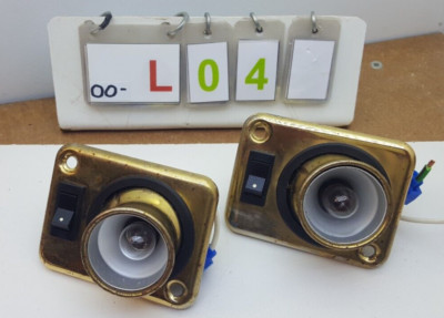 Pair of 12V Spot Lights GOLD Efect Frog eye Caravan ~ Motorhome ~ Conversion