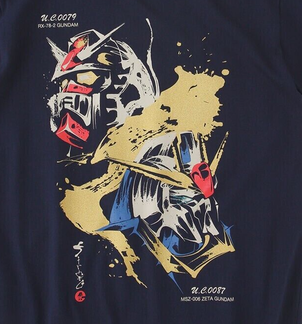 Mobile Suit Gundam T-shirt STRICT-G JAPAN 45th Anniv. Gundam & Z