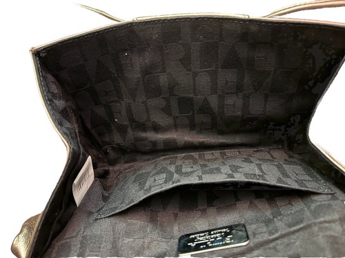 Elegant Vintage Signed FURLA Metallic Silver Bow Shaped Woman’s Leather Clutch - Picture 12 of 16