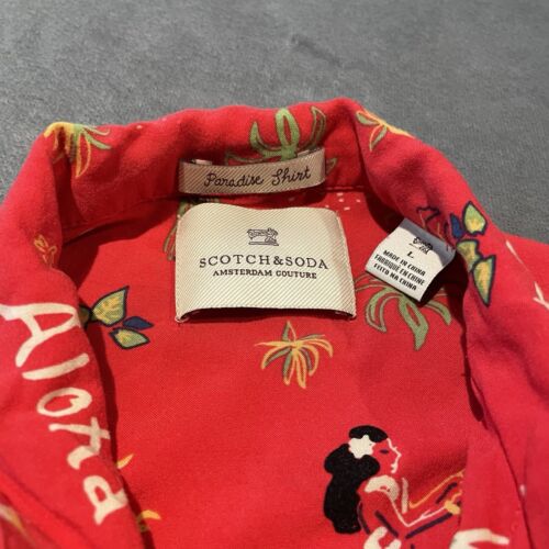 Camisa Scotch & Soda Para Hombre Grande Hawaiian Paradise Aloha Hula Girl - Imagen 2 de 9