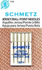 SCHMETZ JERSEY/BALL POINT SEWING MACHINE NEEDLE 90/14  Part#1726