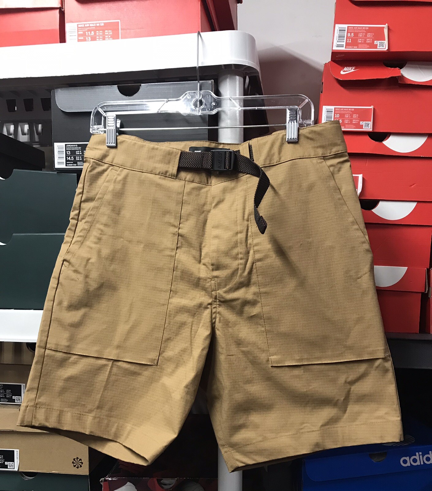 Nike SB Shorts Men’s Ripstop Belted Stretch DA3132216 Brown Men's Sz