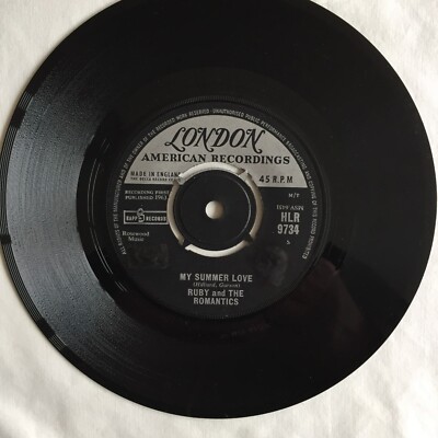 Ruby And The Romantics - My Summer Love / Sweet Love And Sweet Forgiveness, 7''