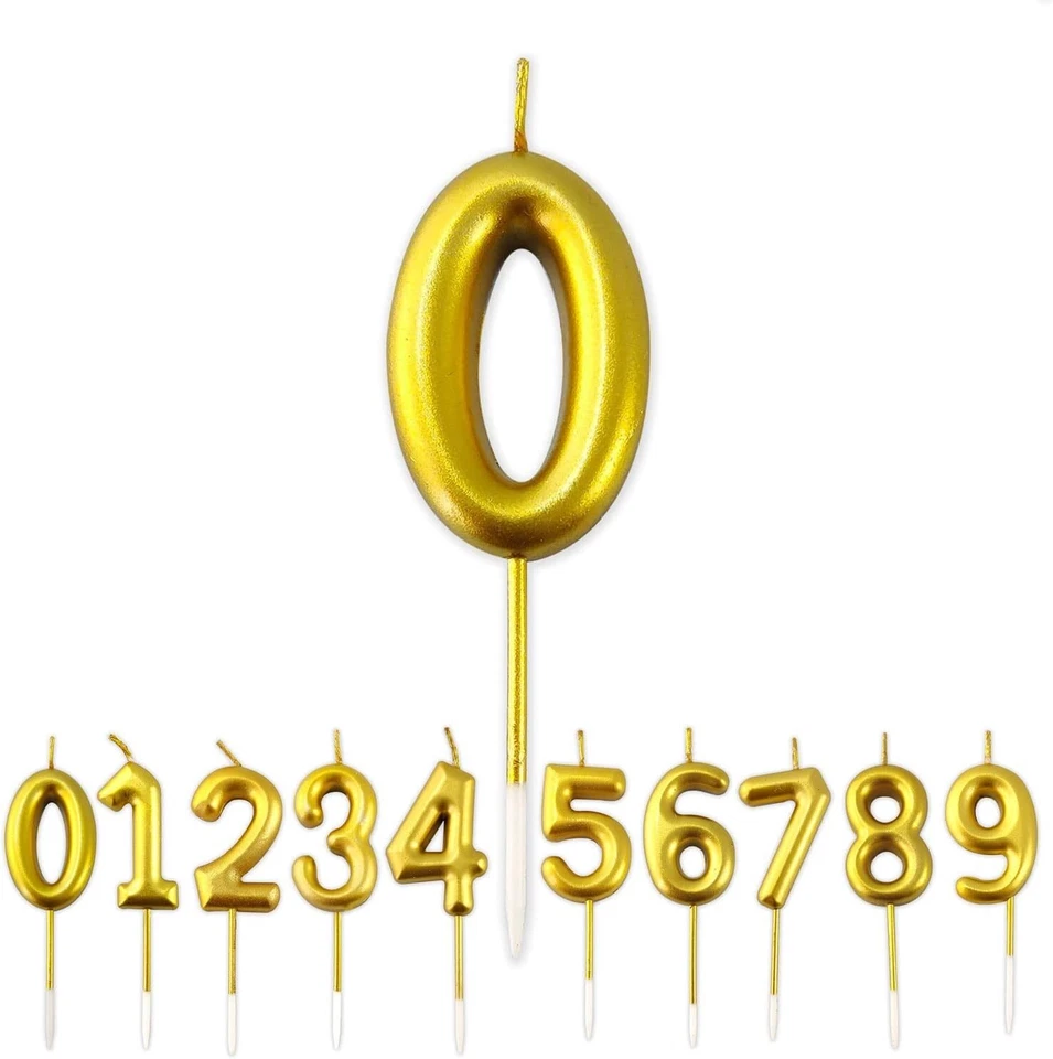 Золотой номер 60 свеча 60-й день рождения вечеринки торт украшение юбилей возраст года - Изображение 3 из 4