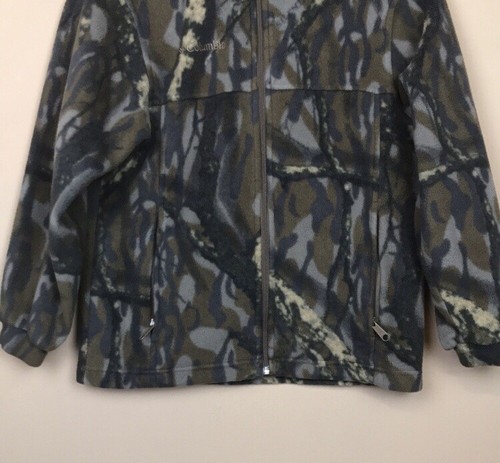 Columbia Youth Boys’ Camouflage Fleece Hunting Outdoor Zip-Up Jacket Sz 10 / 12 - Picture 3 of 8