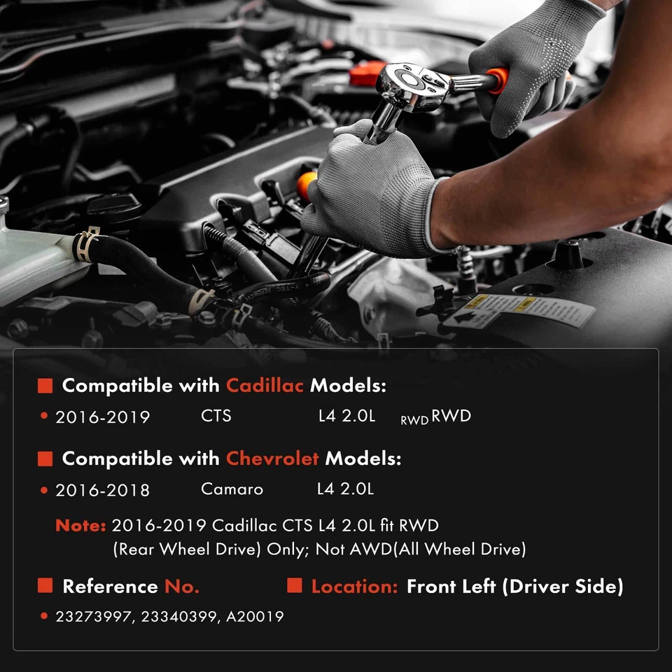 Montaje de motor delantero izquierdo izquierdo izquierdo para Chevy Camaro 2016-2018 Cadillac CTS L4 2,0 L Foto 2 de 4