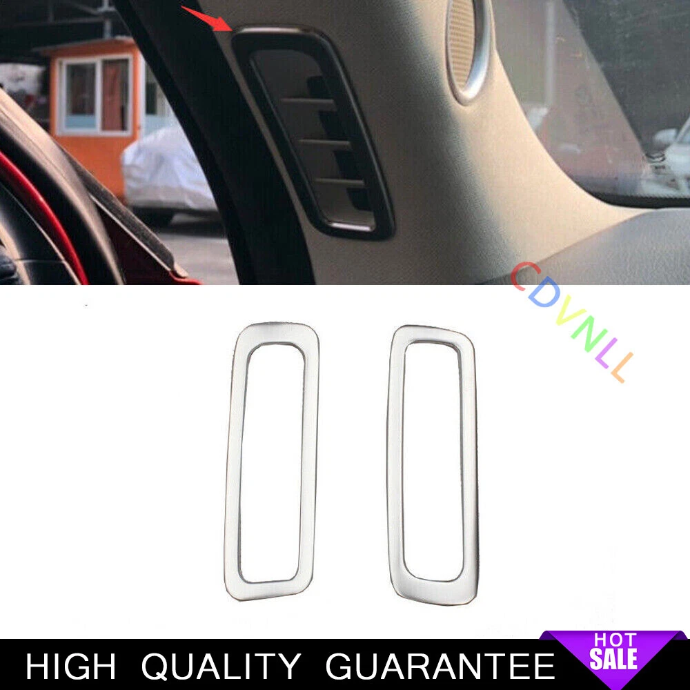 A Pillar Vent Air Outlet Frame Trim 2* Fit For Mazda CX-5 2017-2021 Matte Silver