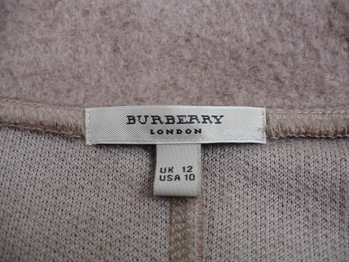 Women's sz 10 Burberry London Camel Knit Cardigan Sweater Ribbed Knit Snap-Front - Picture 13 of 13