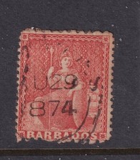 B ARBADOS....  1872  ½d green, perf 11½x14½  used     