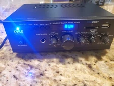 NEW Pyle PTA22BT 2 x 40W Bluetooth PA Stereo Power Amplifier W/USB/SD/AUX/
