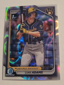 2024 Bowman - Chrome Prospects Lava Refractor #BCP-50 Luke Adams /399 (RC)