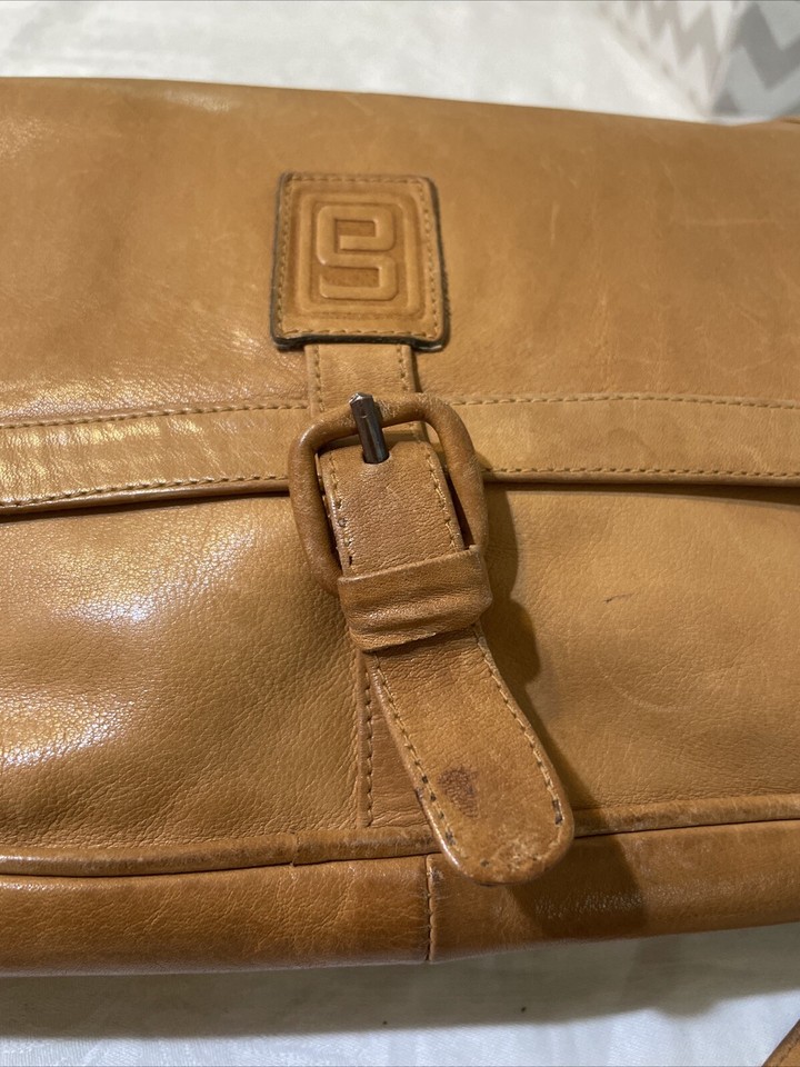 Vintage 90’s Sergio Pavan Soft Tan Leather Shoulder Bag/Crossbody Made