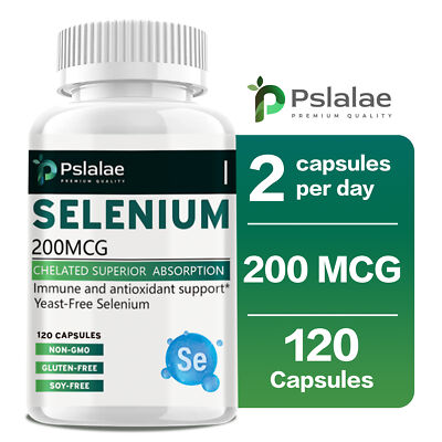 Selenium 200mcg - Support Immune, Thyroid Gland Health, Free Radicals Reduction