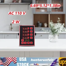 Commercial 4 Channels Kitchen Timers Restaurant Timer Loud Red Stainless Steel