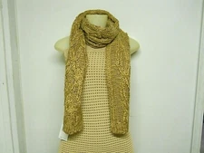 NEW Jones New York Winter Fashion Scarf Neck Wrap Cold Weather Camel Tan Knit  