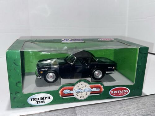 Coche diecast raro escala 1/18 Triumph Tr6 negro Gran Bretaña/ERTL # 7898 SIN USAR, EN CAJA - Imagen 6 de 15