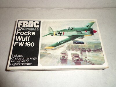 Frog 1/72 Focke Wulf FW 190 mib 100% complete vintage 