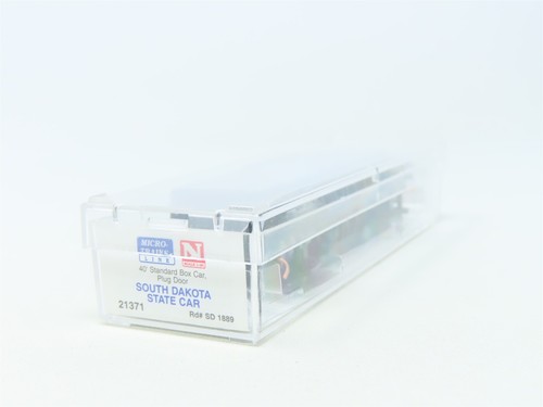 N Scale Micro-Trains MTL 21371 SD South Dakota State 40' Plug Door Box Car #1889 - Picture 7 of 8