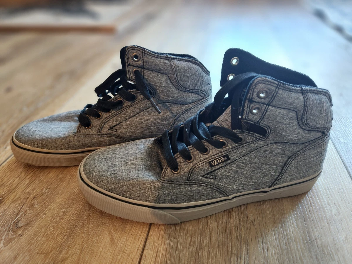 Mens Bedford Vans High Top Sneakers Size 9 Black Gray eBay