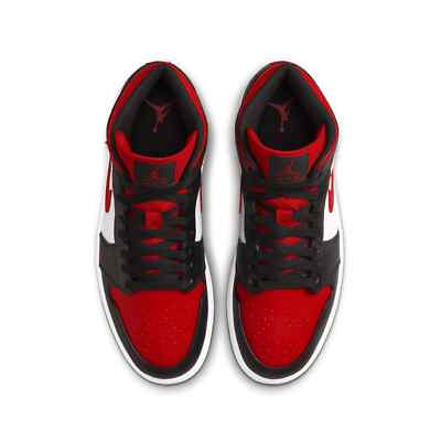 Air Jordan 1 Mid Bred Sneaker 554724-079 Men's Size 7.5 / Women's