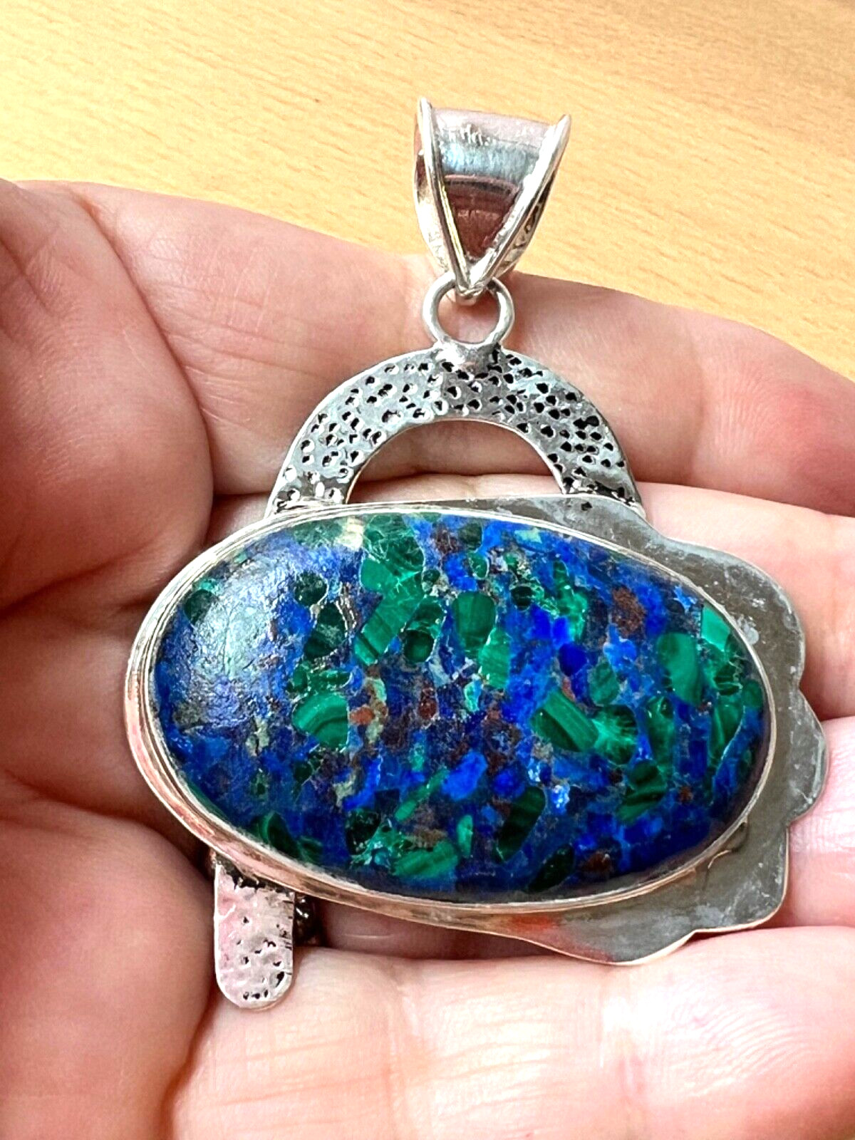 OVERSIZED STATEMENT LAPIS MALACHITE CHRYSOCOLLA P… - image 18