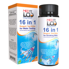 16 in 1 Drinking Water Test Kit Strips, 100 cnt. Home Water Quality Test for Tap