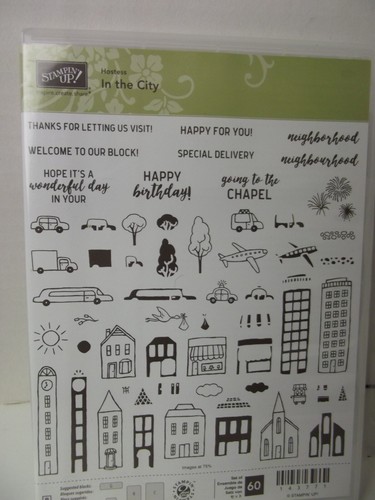 Stampin Up Hostess In The City 60 Stamps Car Sun Buildings Airplane Truck 143771 - Picture 4 of 7