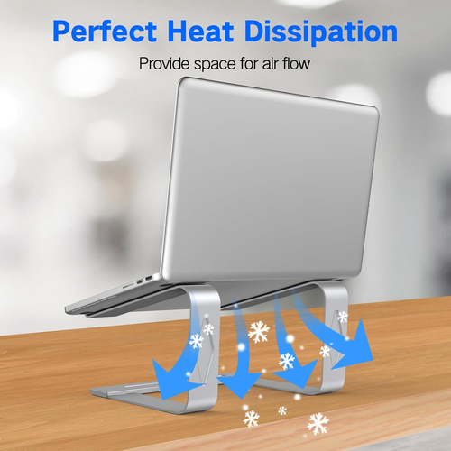 10-15.6" Laptop Stand for Desk Ventilated Riser Holder Portable Elevated Cooling - Picture 5 of 8