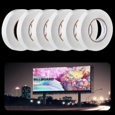 6 Rolls Heavy Duty Banner Hem Double Sided Mounting Tape, 1 Inch x 164Ft