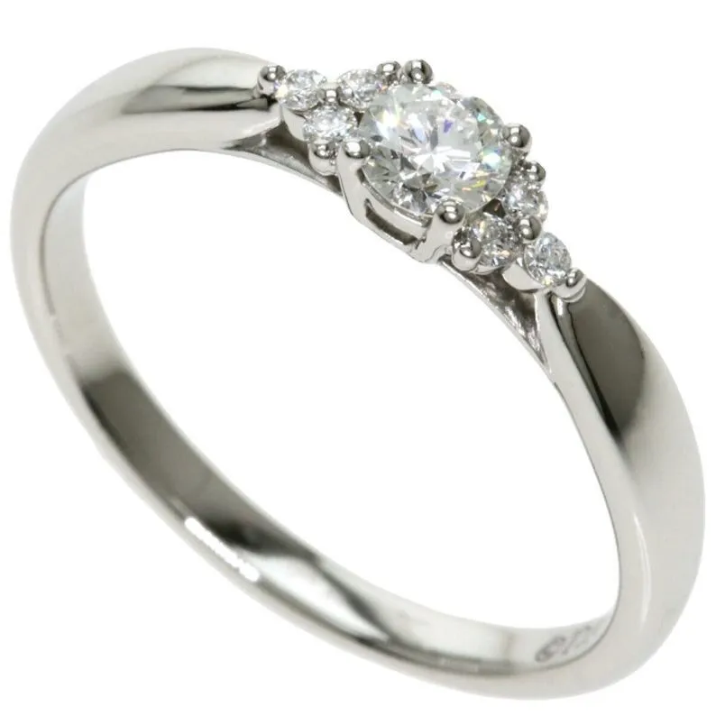 TIFFANY & Co. Harmony Platinum Diamond Ring with Side Stones
