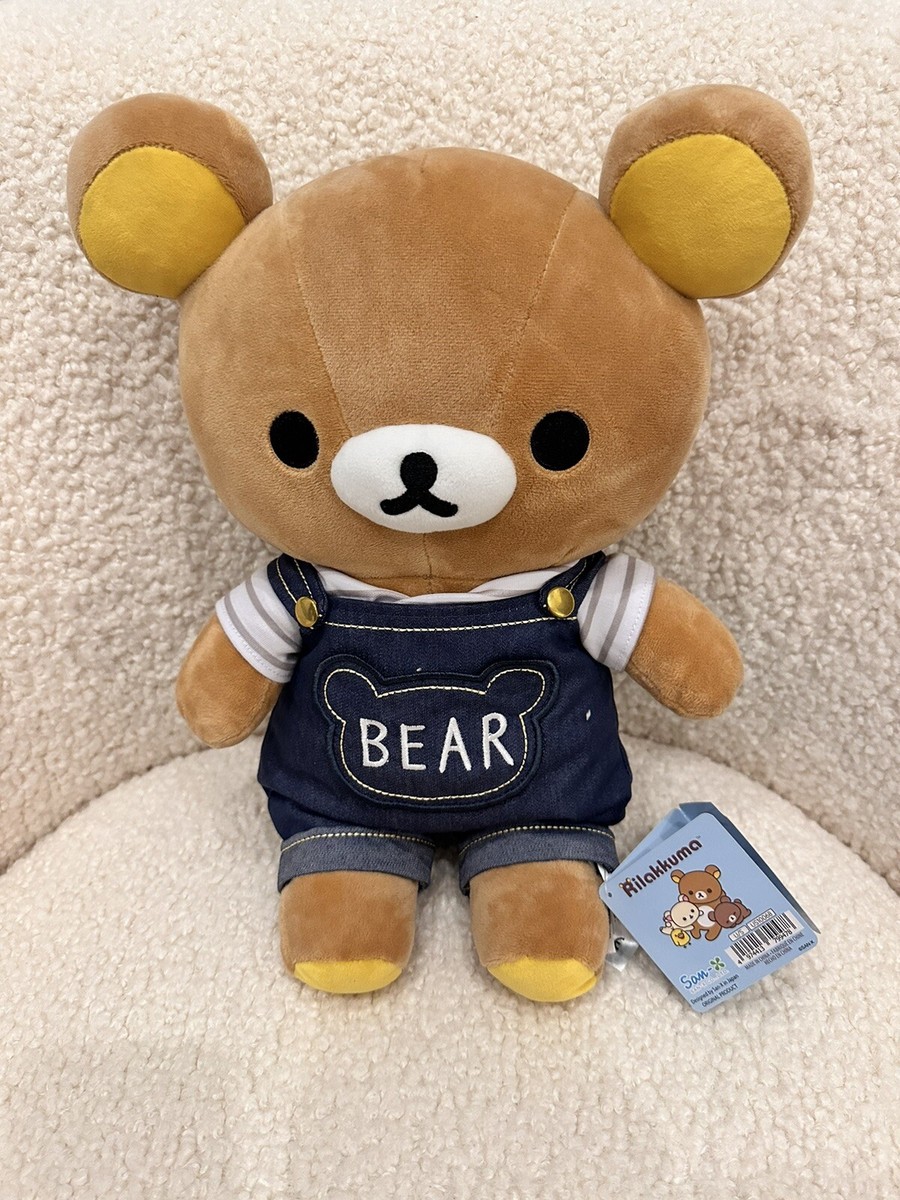 Rilakkuma San-X Original Bear Overalls with a Striped Tee