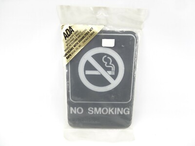 Duro No Smoking Sign ADA Compliant Grade 2 Braille Tactile Raised Lettering