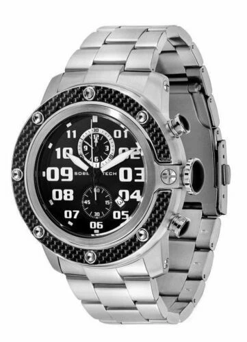 Glam Rock Silver Case Sport Wristwatches