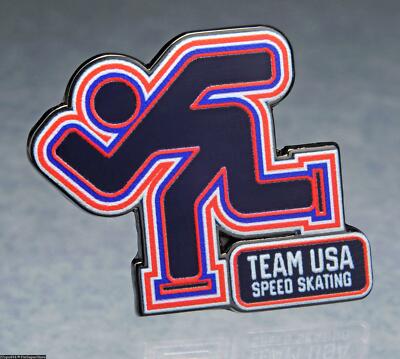 OLYMPIC PINS BADGE 2022 BEIJING CHINA SPORT EVENT ICONS PICTOGRAM  SPEED SKATING