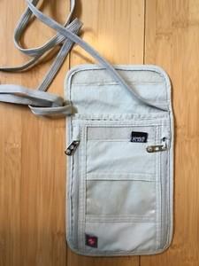Lewis N Clark Travel Neck Stash Wallet/money/ID safe travel pouch Tan
