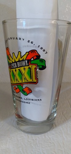 RARE GREEN BAY PACKERS SUPER BOWL XXXI PINT GLASS, 31, CHAMPIONS , CHAMPS - Picture 3 of 8