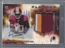 JAMISON CROWDER 2015 TOPPS PLATINUM PULSAR REFRACTOR RPA 3 CLR PATCH AUTO RC /50