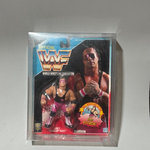 WWF Hasbro Bret "Hitman" Hart (Pink Heart) Series 4 MOC