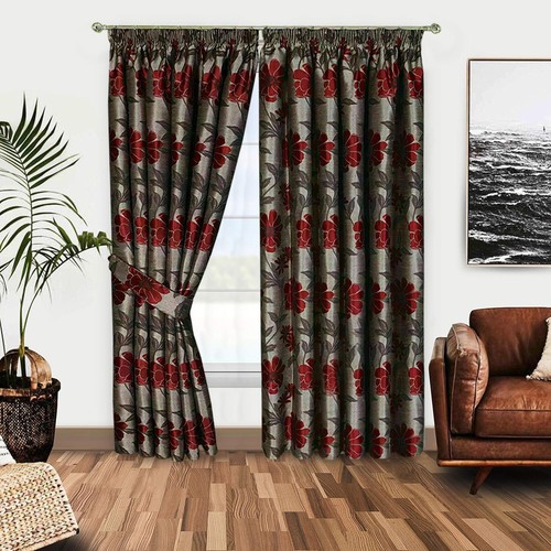 Modern Ready Made Luxury Pencil Pleat Antalya Curtains Fully Lined Top Quality - Picture 5 of 5