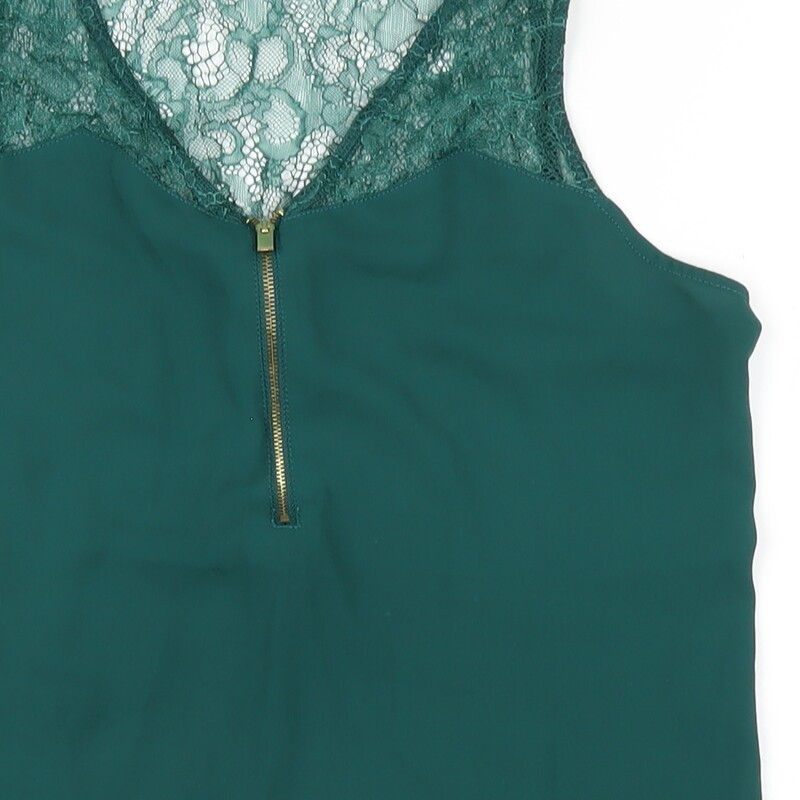 Express Womens Green Polyester Basic Tank Size S … - image 8