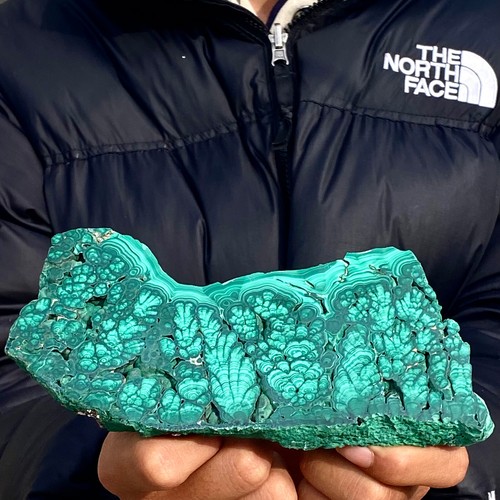 1.33LB Natural malachite slice quartz crystal luster mineral specimen. - Picture 12 of 13