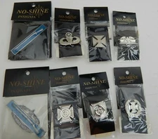 NO-SHINE INSIGNIA Lot of 8 2nd Award Silver Sharpshooter Parachutist Medical
