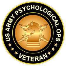 US Army Psychological OPS Veteran Bumper Sticker Vinyl Soldier Decal 5"